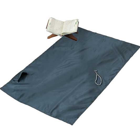 Foldable prayer rug - dark gray