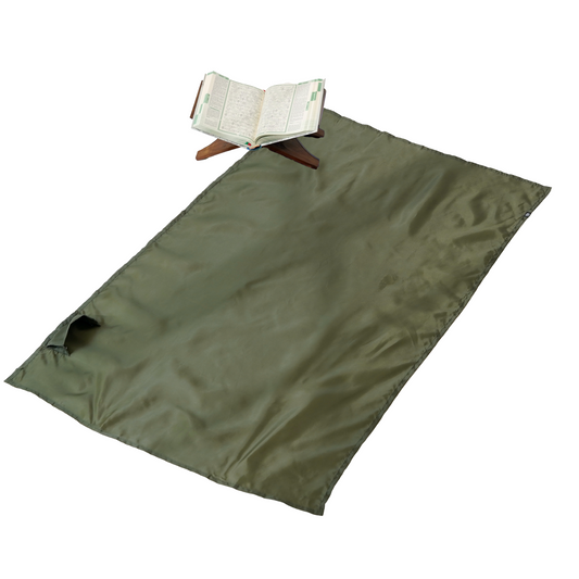 Foldable prayer rug - olive color