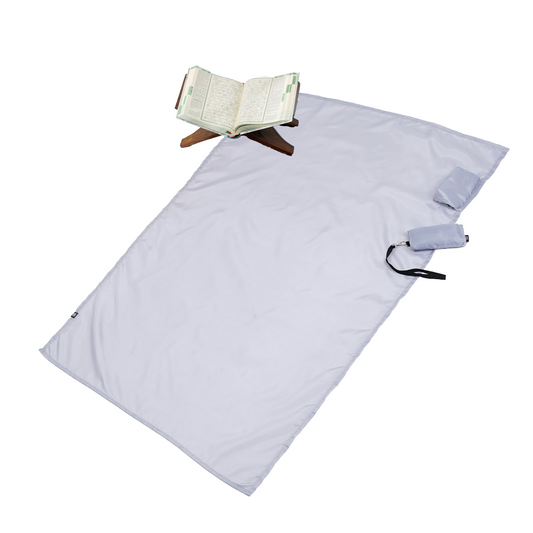 Foldable prayer rug - gray color