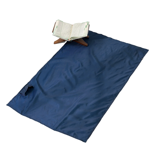 Foldable prayer rug - navy color