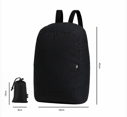 Foldable Backbag - Black